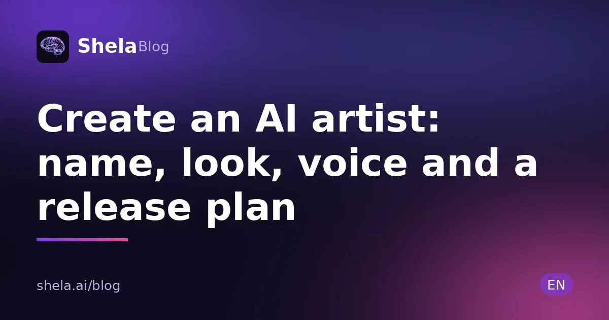 Create an AI artist: name, look, voice and a release plan