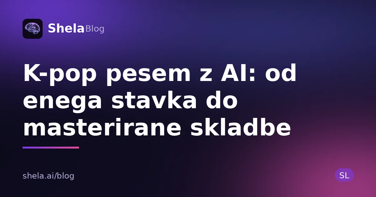 K-pop pesem z AI: od enega stavka do masterirane skladbe